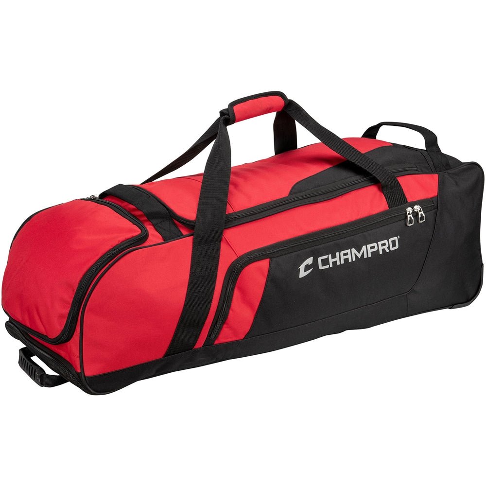 Champro E92 Catcher's Roller Bag - Wheeled Baseball Equipment Bag SCARLET Standard Bags & Totes