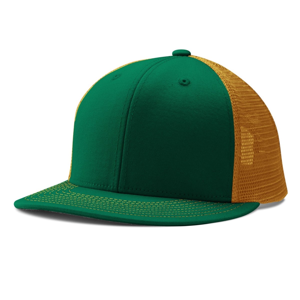 Champro HC5 Performance Trucker Snapback Cap Moisture Wicking Team FG4FORESTGREENGOLDFORESTGREEN Standard Baseball Caps