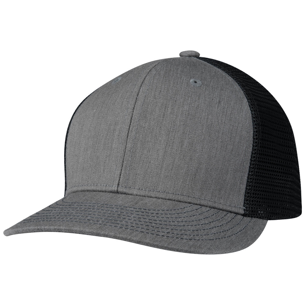 Champro HC5 Performance Trucker Snapback Cap Moisture Wicking Team HG2HEATHERBLACKHEATHER Standard Baseball Caps