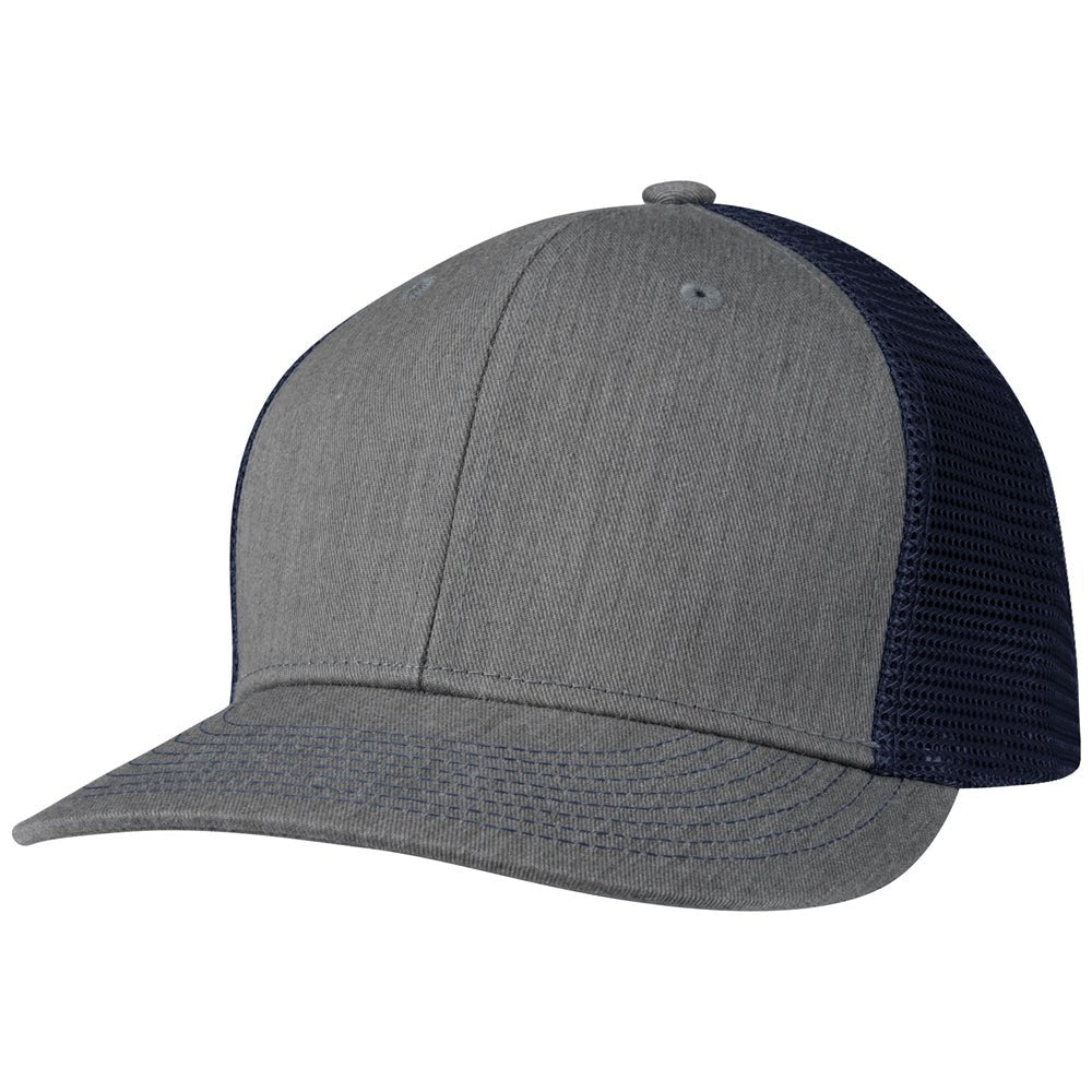Champro HC5 Performance Trucker Snapback Cap Moisture Wicking Team HG4HEATHERNAVYHEATHER Standard Baseball Caps