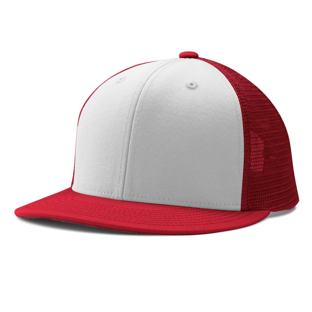 Champro HC5 Performance Trucker Snapback Cap Moisture Wicking Team W15WHITESCARLETSCARLET Standard Baseball Caps