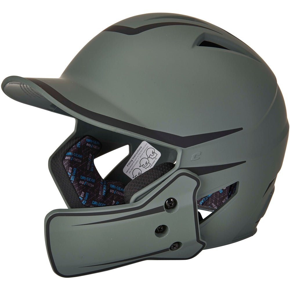Champro HX Legend Plus 2 - Tone Bsbll Helmet w/Flap | Champro HXM2JG GRAPHITEBLACK Senior Baseball & Softball Batting Helmets