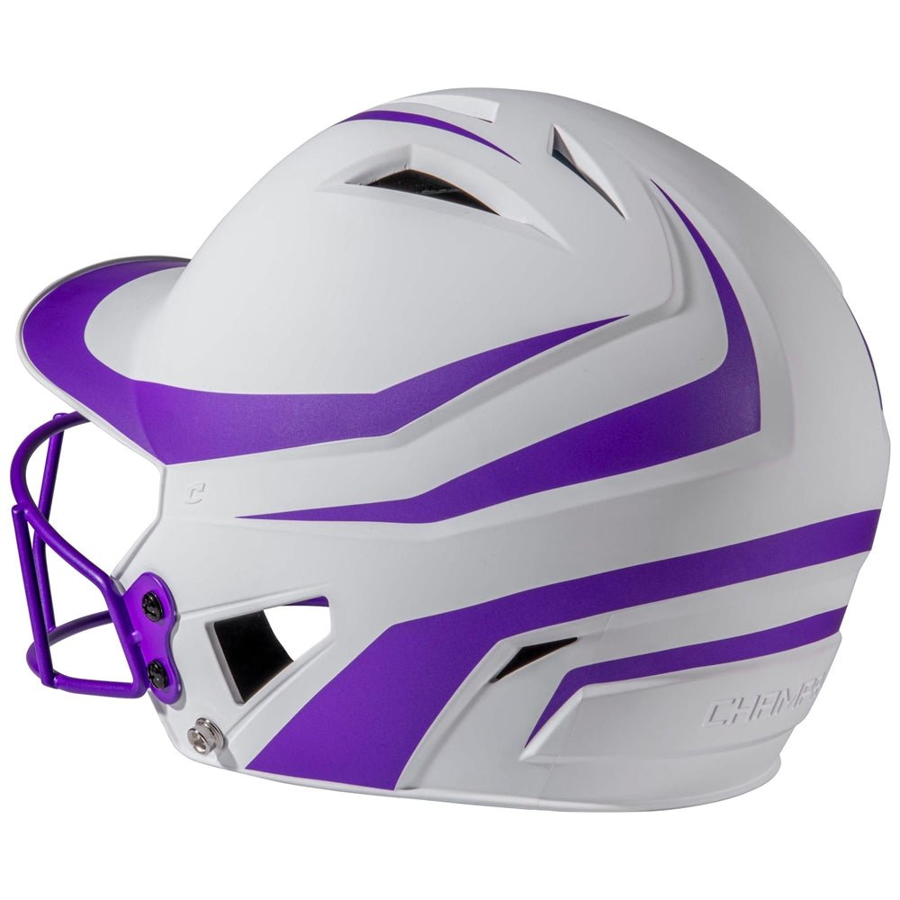 Champro HX Rise Legend Batting Helmet w/Facemask | Champro HXFPM2 CORALORANGE Senior Baseball & Softball Protective Gear