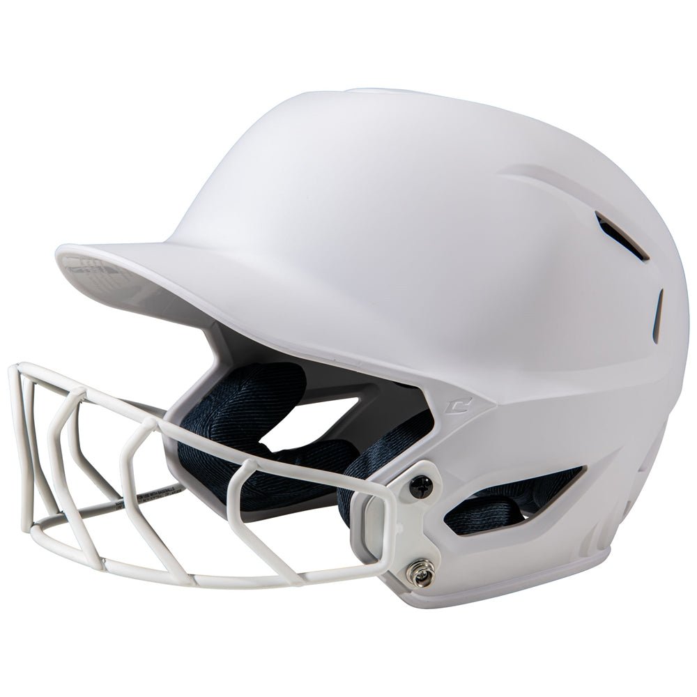 Champro HXE Matte Softball Helmet w/Facemask | Champro HXEFPM WHITE M