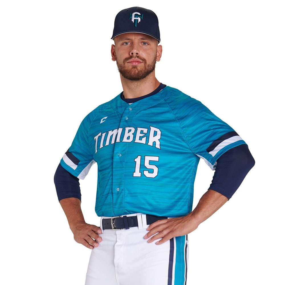 Champro JUICE Build - Your - Own Full Button Pro Nick Short Sleeve Fitted Jersey | Champro JBS23 Standard XS