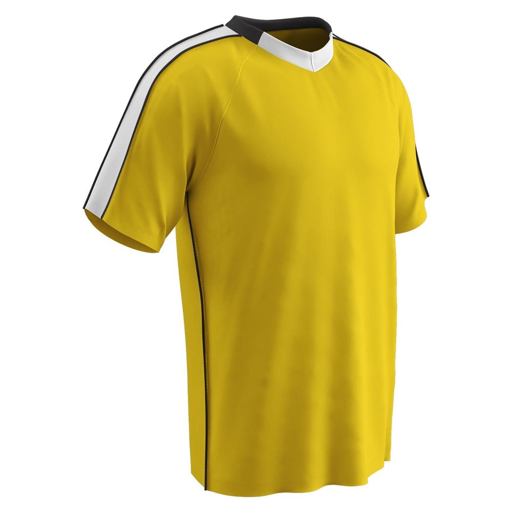 Champro MARK Soccer Jersey | Champro SJ20 GOLDWHITEBLACK Youth XS Soccer