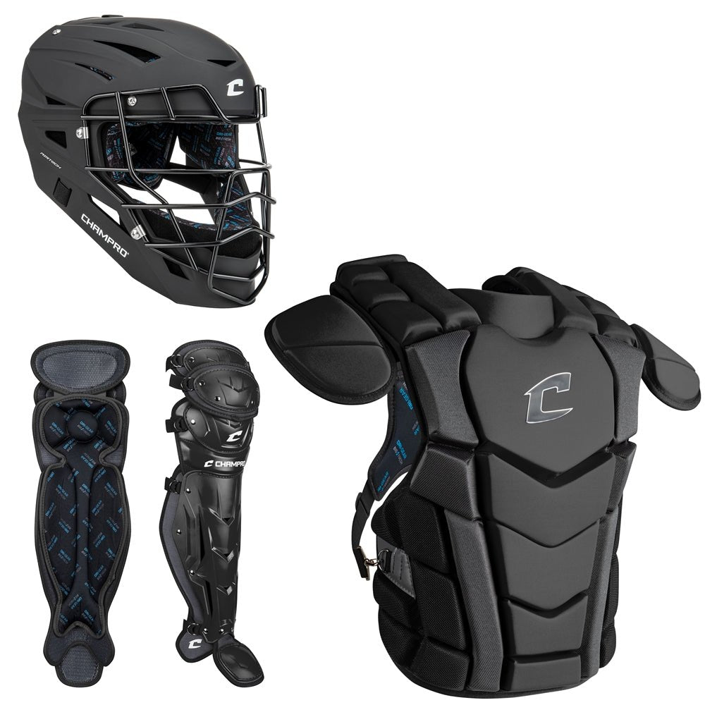 Champro Optimus Champion Plus Catcher's Kit | Champro CBSN3 BLACK Adult Catchers Equipment Sets