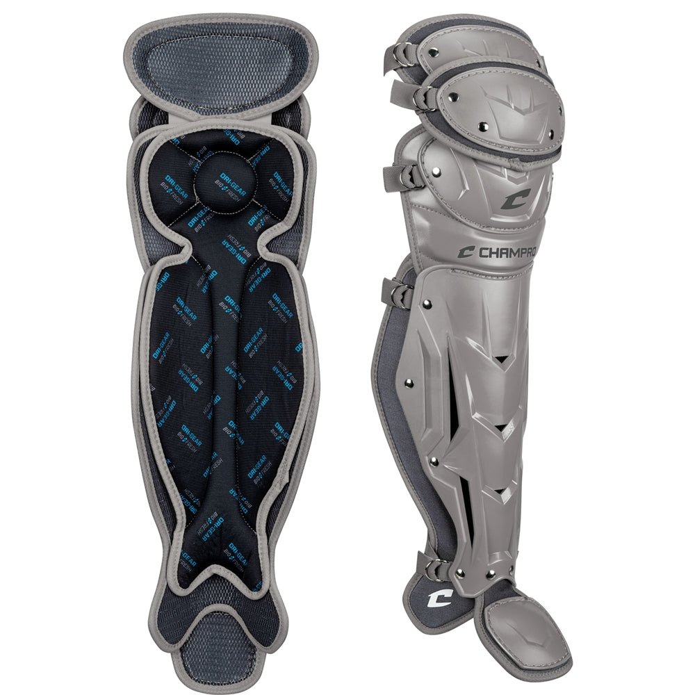 Champro Optimus PRO Leg Guard | Champro CG181 GREY ADULT Soccer Shin Guards