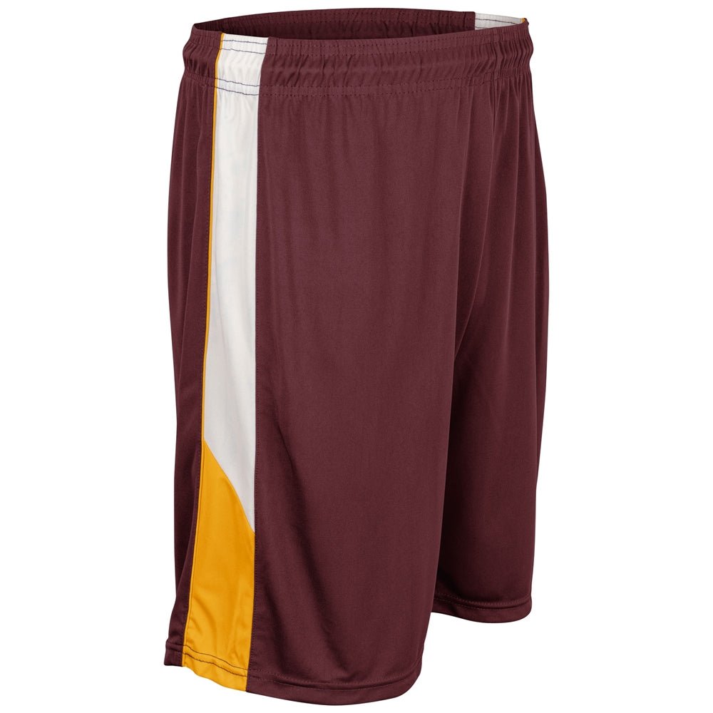 Champro Rebel Basketball Short | Champro BBS21 MAROONGOLDWHITE XS Shorts