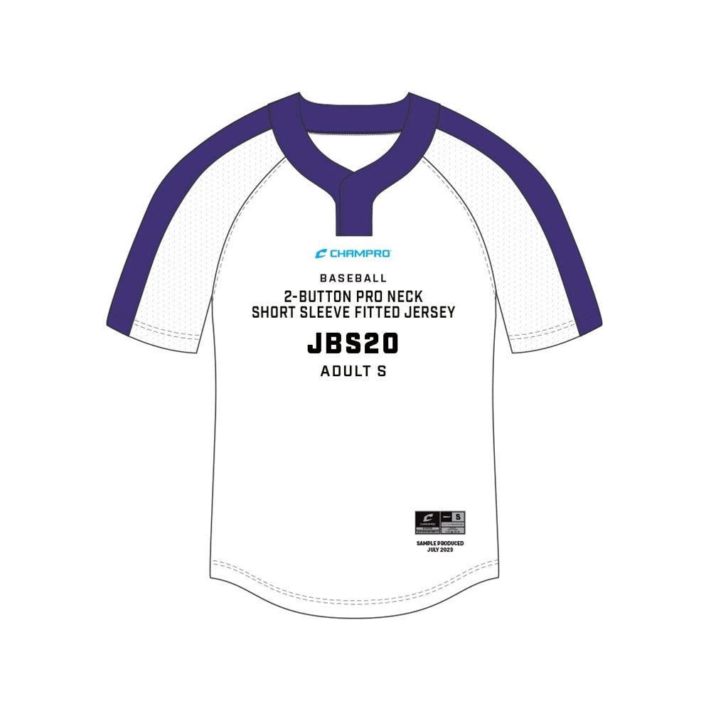 Champro SIZE KIT Juice 2 - Button Pro Neck Short Sleeve Fitted Jersey | Champro SJBS20KIT Standard XS