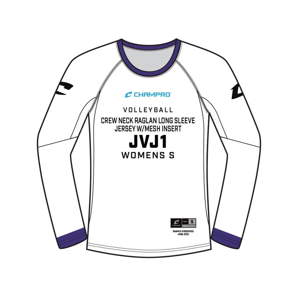Champro SIZE KIT Juice Crew Neck Raglan Long Slv Jersey w/Mesh Insert | Champro SJVJ1KIT Standard XS