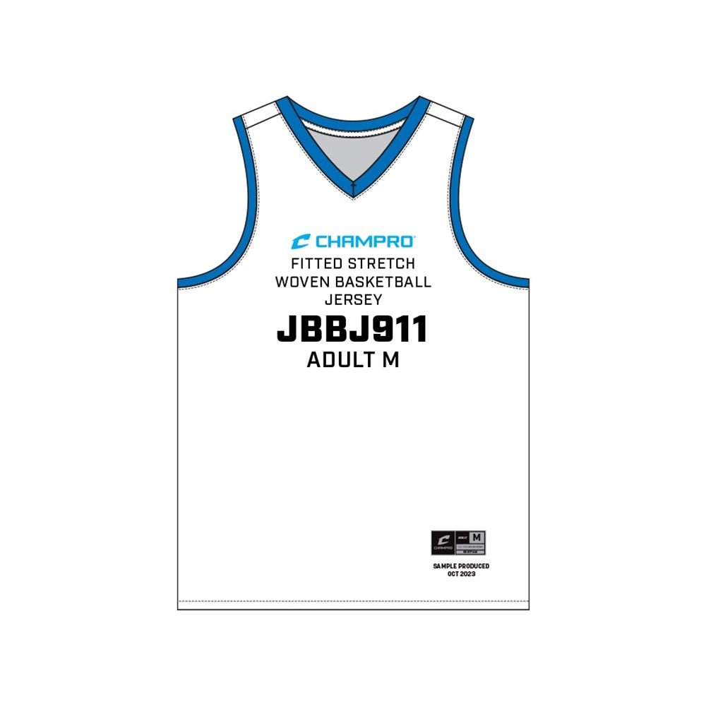 Champro SIZE KIT Juice Fitted Stretch Woven Basketball Jersey | Champro SJBBJ911KIT Standard XS Basketball