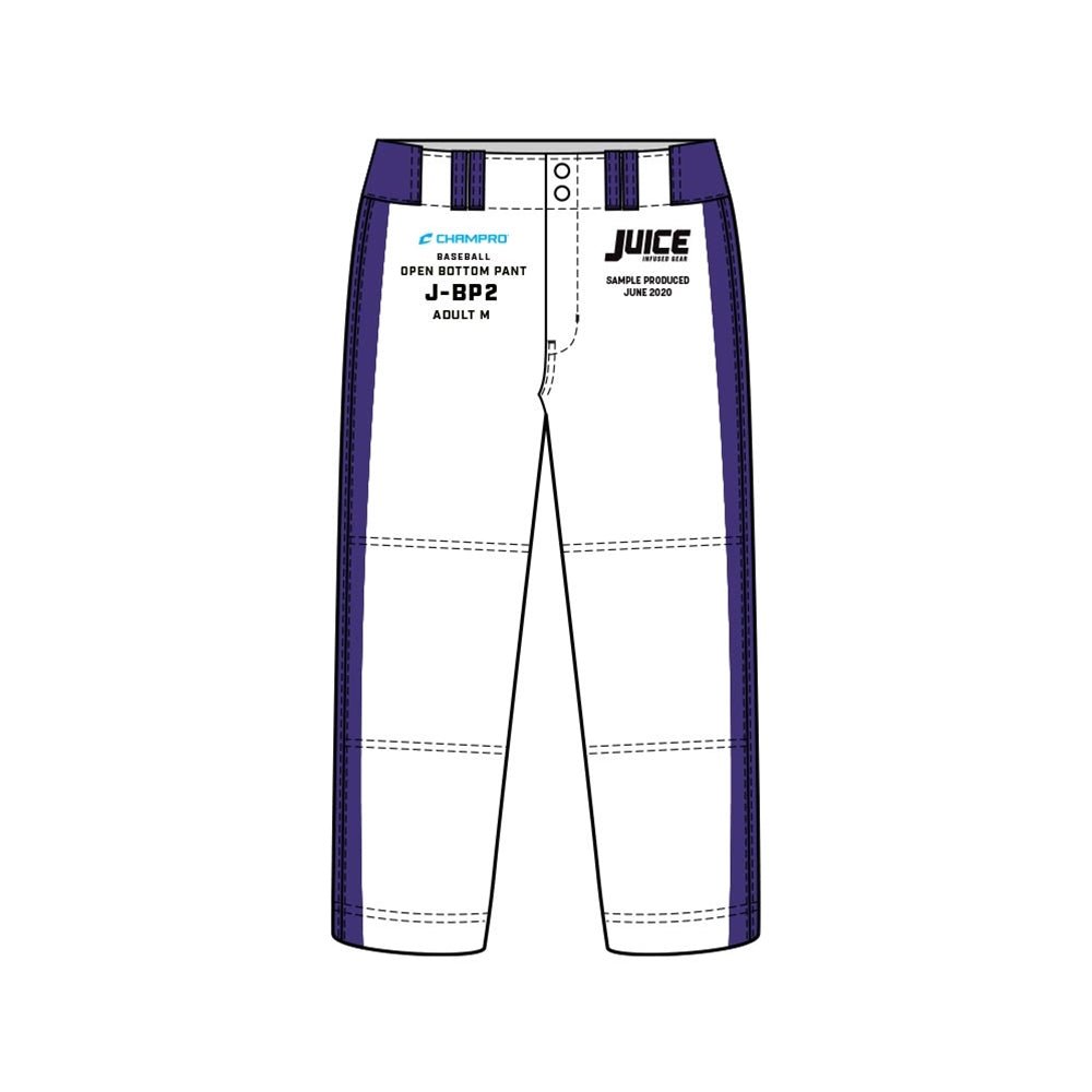 Champro SIZE KIT Juice Open Bottom Baseball Pants | Champro SJBP2KIT Standard XS Baseball Pants
