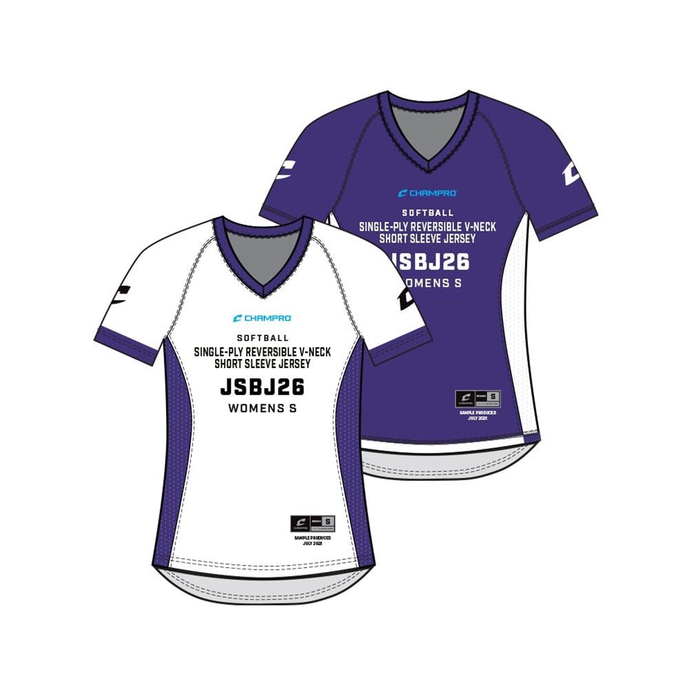 Champro SIZE KIT Juice Single - Ply Reversible V - Neck Short Sleeve Jersey | Champro SJSBJ26KIT Standard XS