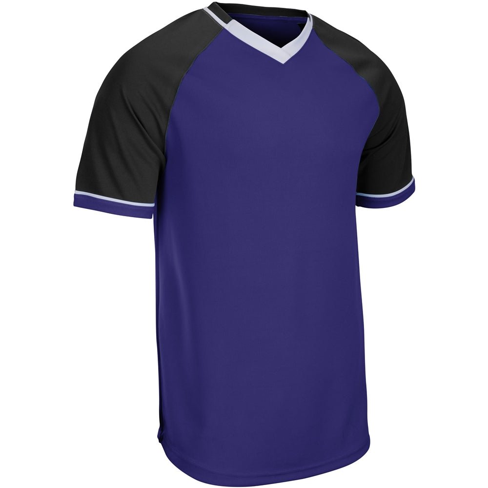 Champro Square Up V - Neck Jersey | Champro BS67 PURPLEBLACKWHITE XS