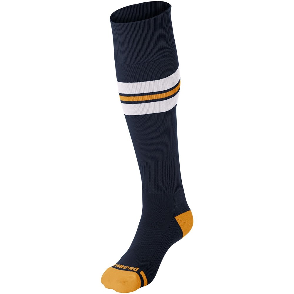 Champro Striped Baseball Sock | Champro AS3 NAVYWHITEGOLD XS Athletic Socks