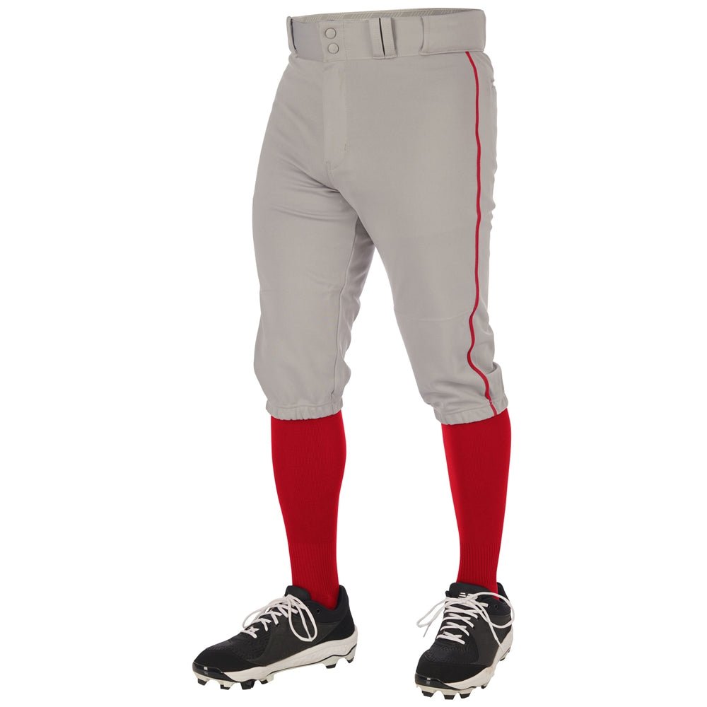 Champro Triple Crown 2.0 Knicker with Braid | Champro BP70 GREYSCARLET Youth XS Baseball Pants