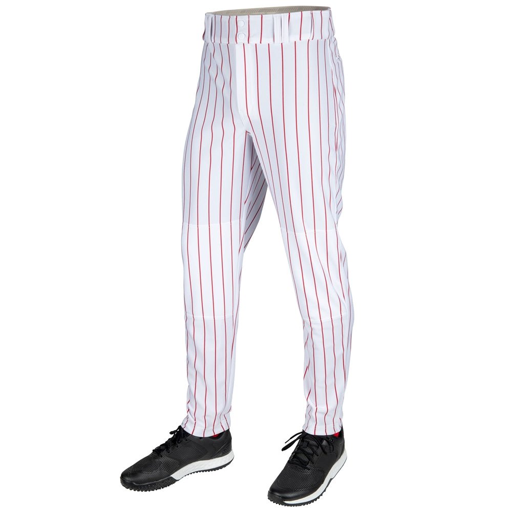 Champro Triple Crown 2.0 TAPERED PINSTRIPE | Champro BP64PIN WHITESCARLET Youth XS Baseball Pants