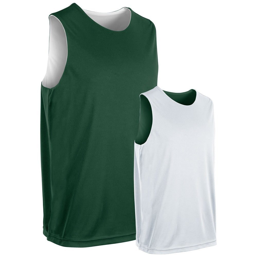 Champro Vision Reversible Basketball Jersey | Champro BBJ44 FORESTGREENWHITE XS Basketball