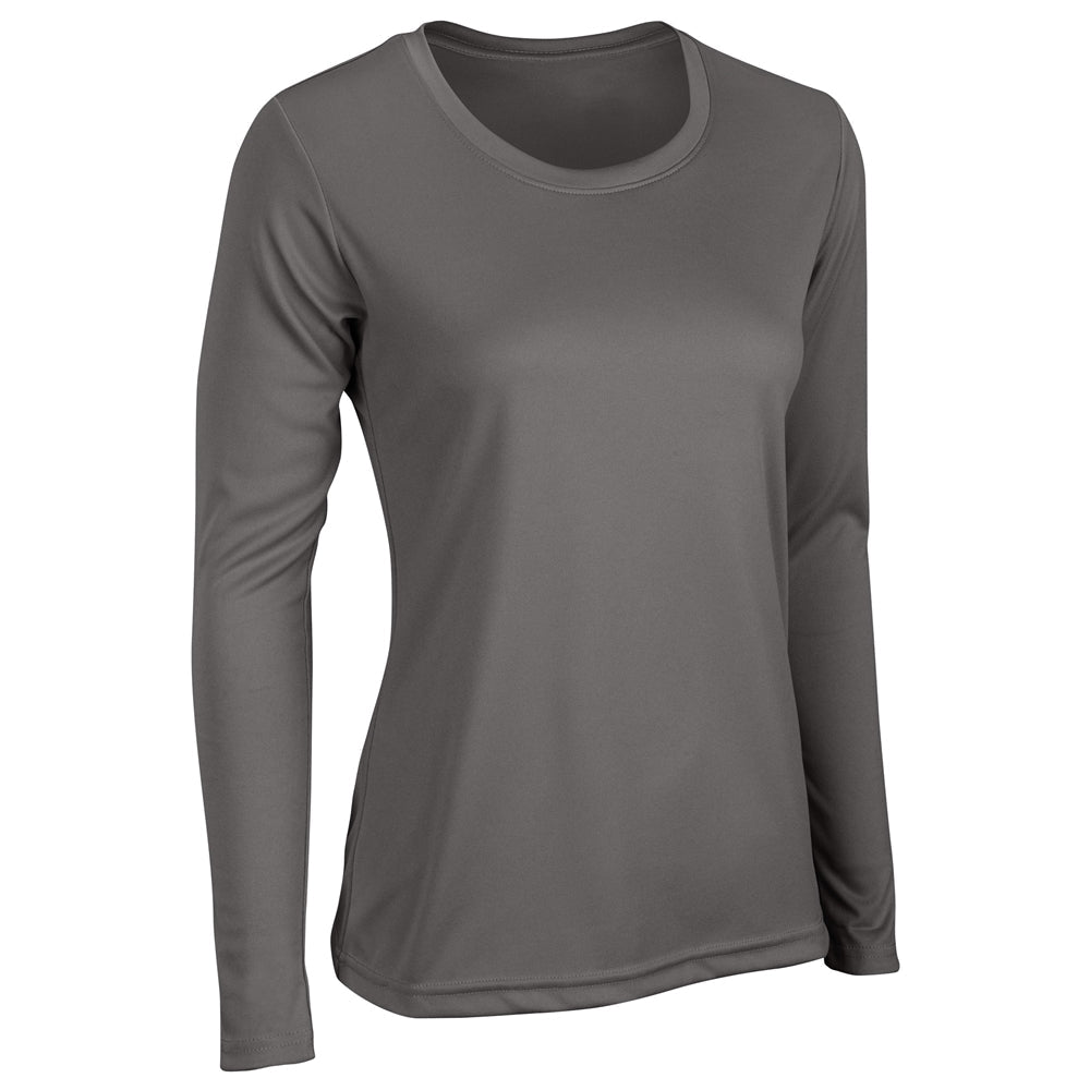 Champro VISION T-Shirt Long Sleeve | Champro BST99LSW CHARCOAL XS Performance T-Shirts