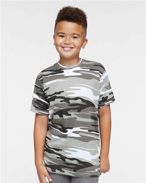 Code Five Youth Camouflage T-Shirt - Code Five 2207 Green Woodland XS Short Sleeve T-Shirts