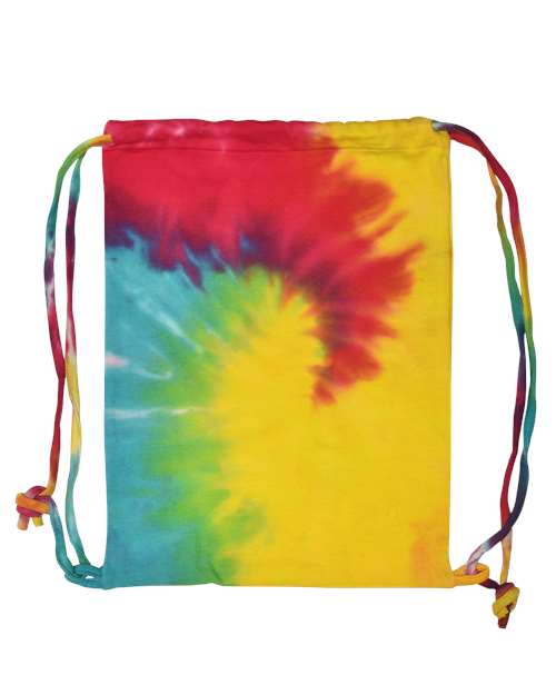 Colortone Tie - Dyed Drawstring Backpack - Colortone 9500 Reactive Rainbow One Size Backpacks