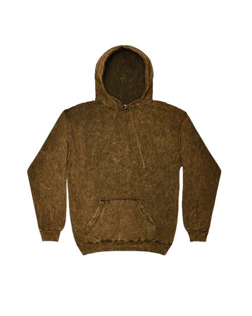 Colortone Unisex Mineral Wash Hooded Sweatshirt - Colortone 8300 Brown S Sweatshirts