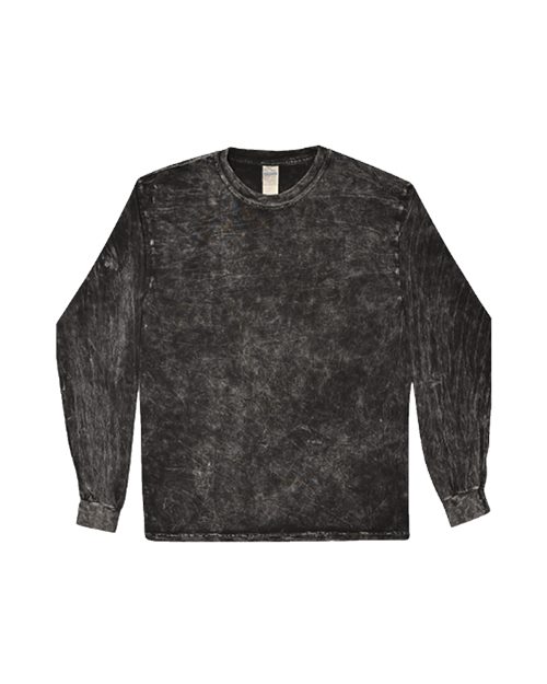 Colortone Unisex Mineral Wash Long Sleeve T-Shirt - Colortone 2300 Mineral Black S Long Sleeve T-Shirts