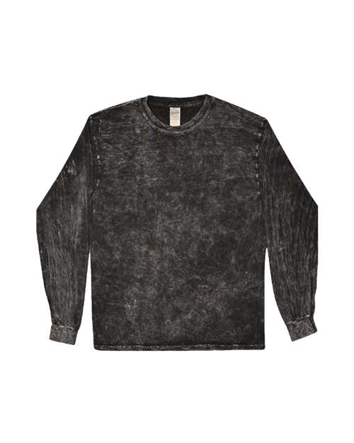 Colortone Unisex Mineral Wash Long Sleeve T-Shirt - Colortone 2300 Mineral Black S Long Sleeve T-Shirts
