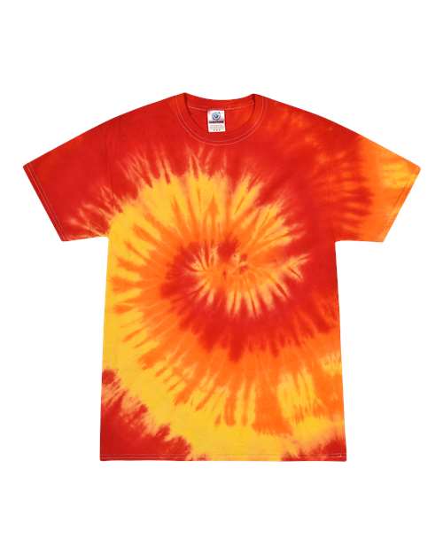 Colortone Unisex Multi - Color Tie - Dyed T-Shirt - Blaze - Colortone 1000 Blaze S Short Sleeve T-Shirts