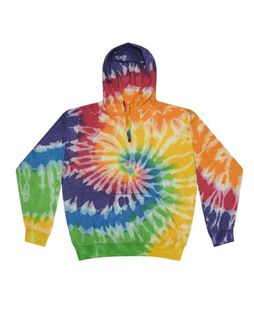Colortone Unisex Tie - Dyed Cloud Fleece Hooded Sweatshirt - Colortone 8600 Prism S Sweatshirts