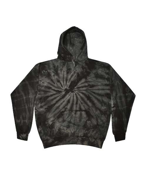 Colortone Unisex Tie - Dyed Hooded Sweatshirt - Colortone 8777 Spider Black S Sweatshirts