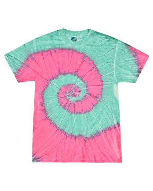 Colortone Youth Multi - Color Tie - Dyed T-Shirt - Colortone 1000Y Mint Fusion XS Short Sleeve T-Shirts