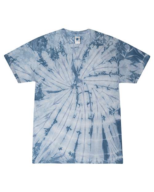 Colortone Youth Multi - Color Tie - Dyed T-Shirt - Colortone CD1000Y Spider Denim XS Short Sleeve T-Shirts