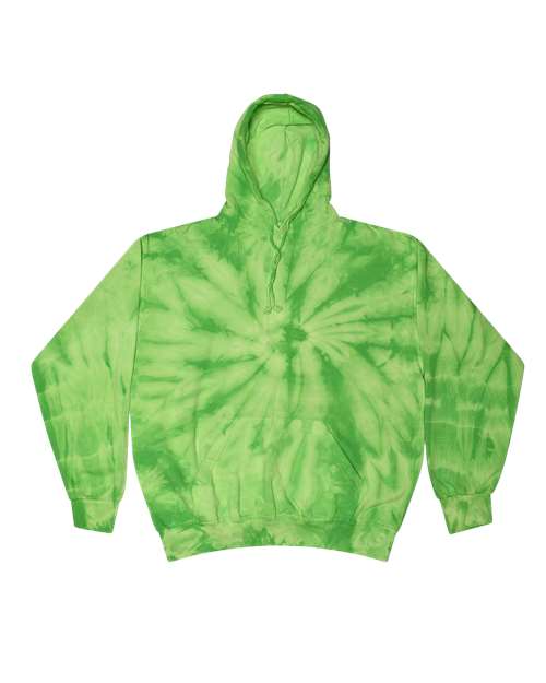 Colortone Youth Tie - Dyed Hooded Sweatshirt - Spider Lime - Colortone 8777Y Spider Lime XS Sweatshirts