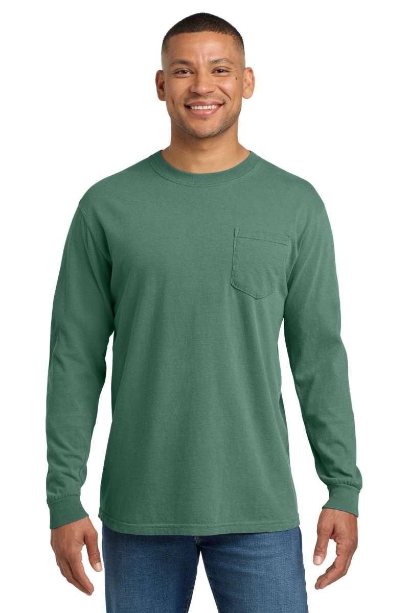 COMFORT COLORS ® Heavyweight Ring Spun Long Sleeve Pocket Tee. 4410 - Comfort Colors 4410 Light Green S Short Sleeve T-Shirts
