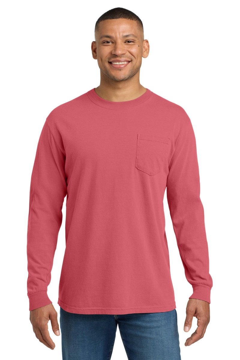 COMFORT COLORS ® Heavyweight Ring Spun Long Sleeve Pocket Tee. 4410 - Comfort Colors 4410 Watermelon S Short Sleeve T-Shirts