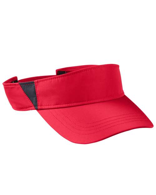 CORE365 Drive Performance Visor - CORE365 CE002 Classic Red/ Carbon One Size