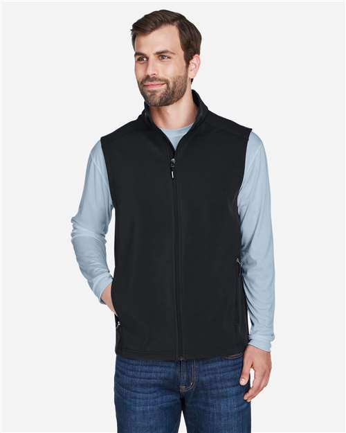 CORE365 Men's Cruise Two - Layer Fleece Bonded Soft Shell Vest - CORE365 CE701 Black S
