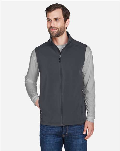 CORE365 Men's Cruise Two - Layer Fleece Bonded Soft Shell Vest - CORE365 CE701 Carbon S