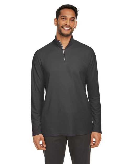 CORE365 Men's Fusion ChromaSoft™ Pique Quarter - Zip Pullover - CORE365 CE405 Black S