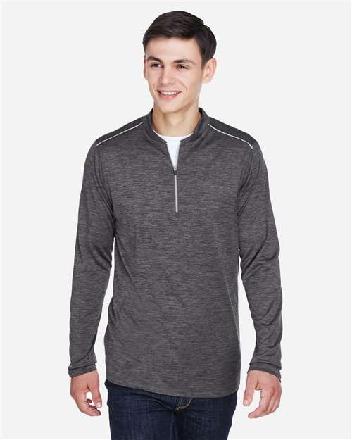 CORE365 Men's Kinetic Performance Quarter - Zip Pullover - CORE365 CE401 Carbon/ Black S