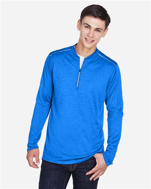 CORE365 Men's Kinetic Performance Quarter - Zip Pullover - CORE365 CE401 True Royal/ Carbon S