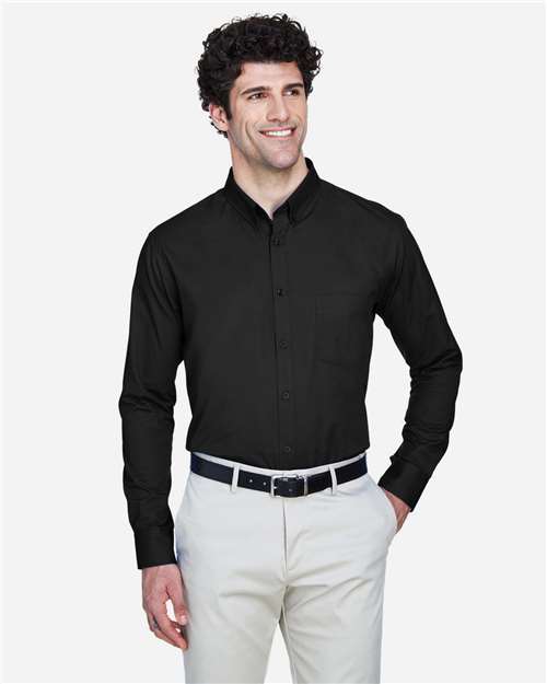 CORE365 Men's Operate Twill Dress Shirt - CORE365 88193 Black S