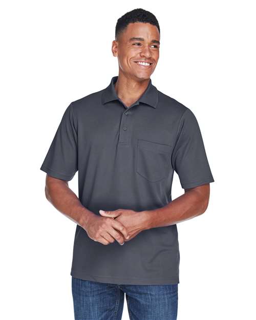 CORE365 Men's Origin Performance Piqué Polo with Pocket - CORE365 88181P Carbon S