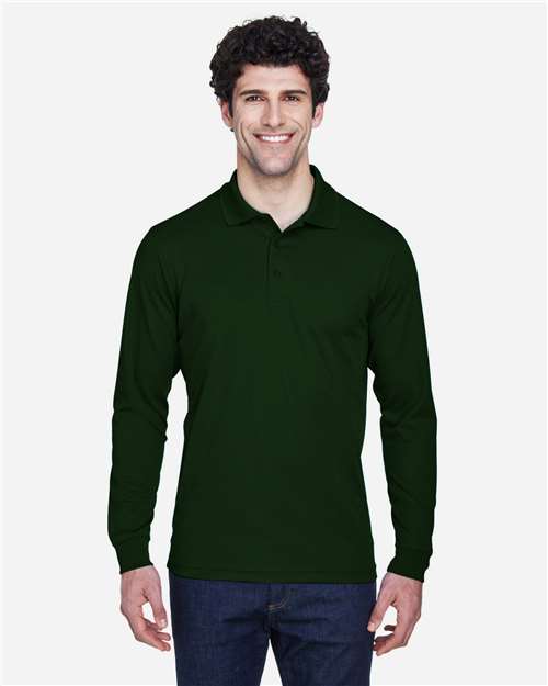 CORE365 Men's Pinnacle Performance Long Sleeve Piqué Polo - CORE365 88192 Forest S