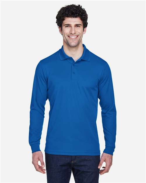 CORE365 Men's Pinnacle Performance Long Sleeve Piqué Polo - CORE365 88192 True Royal S