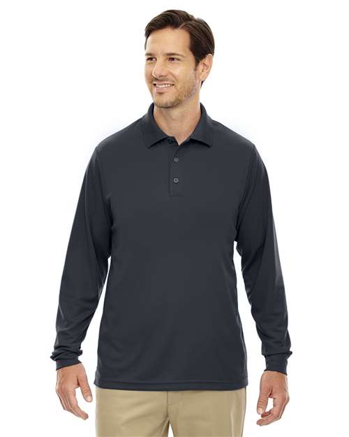 CORE365 Men's Tall Pinnacle Performance Long Sleeve Piqué Polo - CORE365 88192T Carbon LT