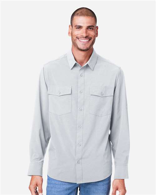 CORE365 Men's Ultra UVP® Marina Shirt - CORE365 CE510L Platinum S