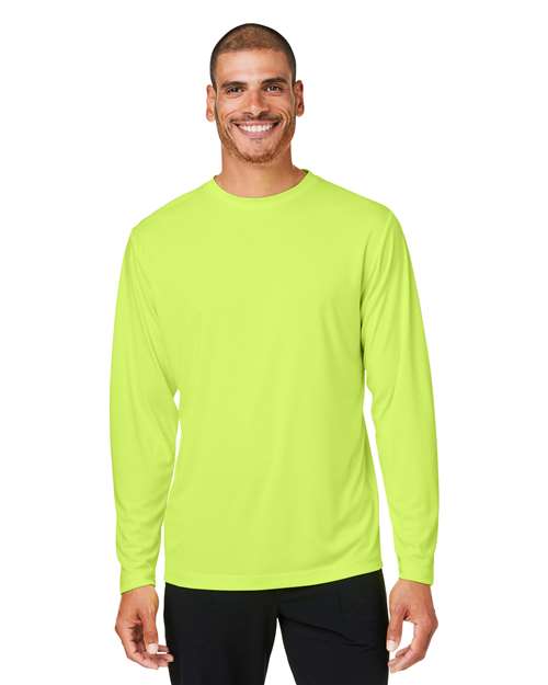 CORE365 Unisex Capital Long Sleeve Performance T-Shirt - CORE365 CE10L Safety Yellow XS